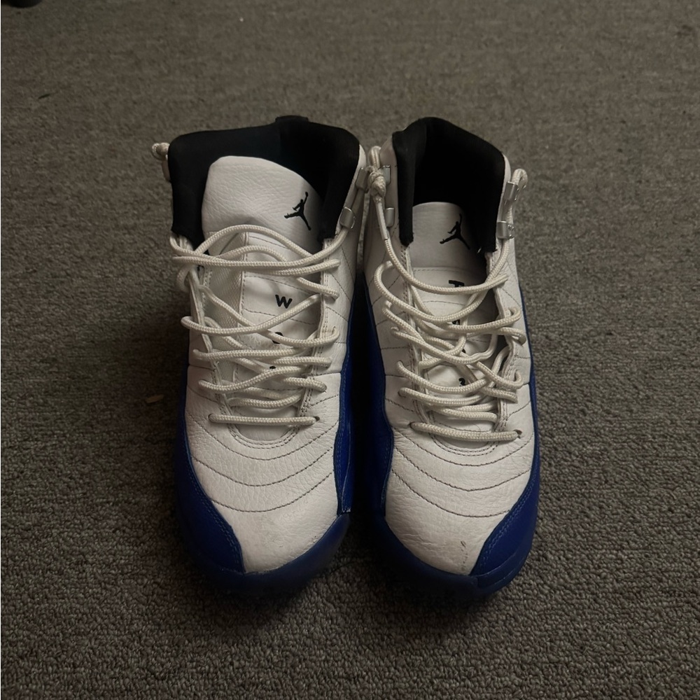 Jordan Kids White and Blue Athletic Shoes